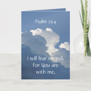 Bibelskrift Psalm 23:4 Frukta ingen ond... Kort