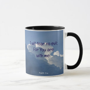 Bibelskrift Psalm 23:4 Frukta ingen ond... Mugg