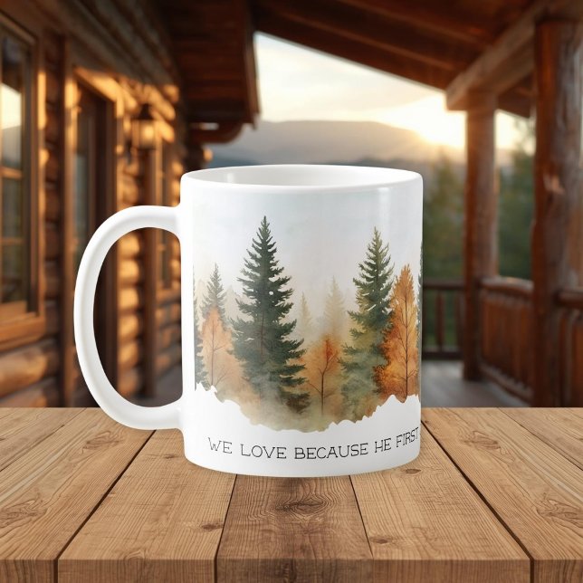 Bibelskrift Skog 1 Johannes 4:19 Mugg (Skapare uppladdad)