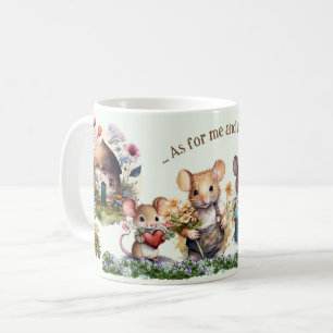 Bibelskript för Cute Mouse-familjen Mugg