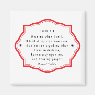 Bibelskriptpsalm 4-1 magnet