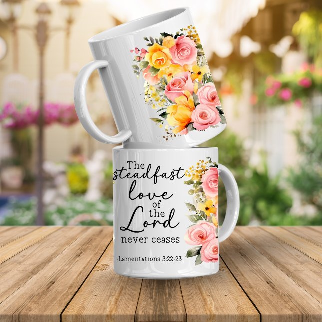 Bibelspråk Blommig Kärlek från Gud Kaffe Mugg (Cute Bible verse mugs)