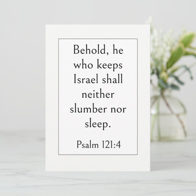 Bibelspråk för sömn, Psalm 127:2, Modern Enkel  Inbjudningar (Stående Fram)