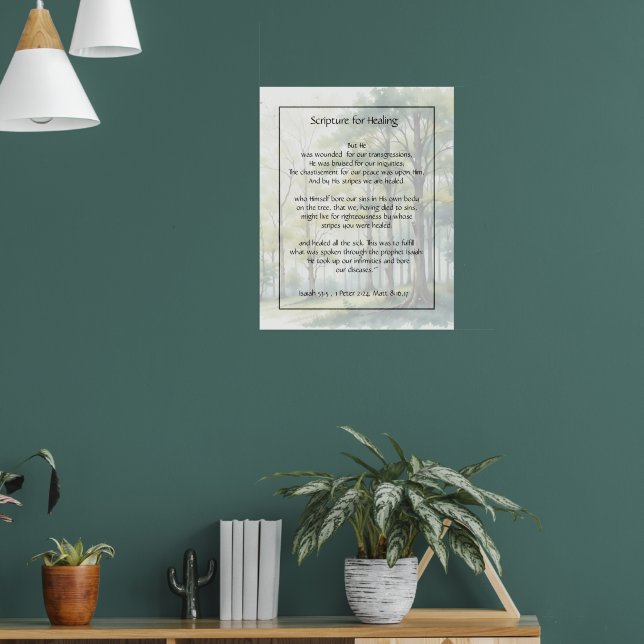 Bibelspråk Helande Hälsa Sjukdom Tillfriskna Poster (Vardagsrum 1)