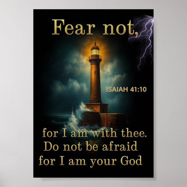 Bibelspråk ISAIAH 41:10 Poster (Framsidan)