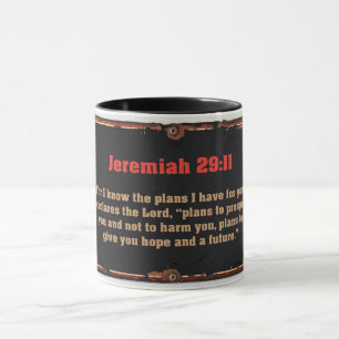 Bibelspråk Jeremia 29:11 Kristallmugg Mugg