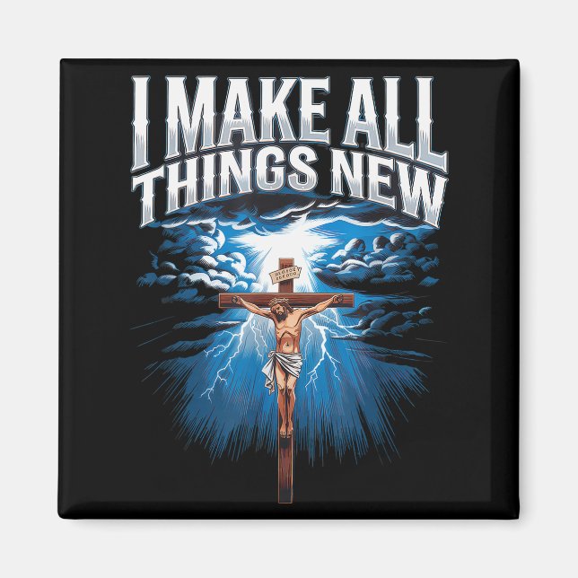 Bibelspråk Kristet Tro Kristendom Kyrka Je Magnet (Framsidan)