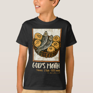 Bibelspråk Kristna Jesus Fiskar & Bröd Gå T Shirt