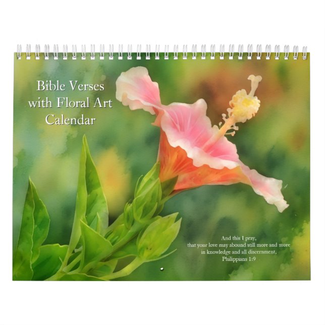 Bibelspråk och blomsterkonst Tro Kalender (Omslag)