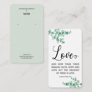 Bibelspråk örhänge display företags kort