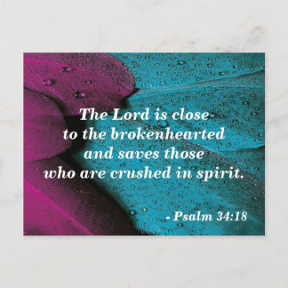 Bibelspråk vykort Psalm 34:18 Hjälplös
