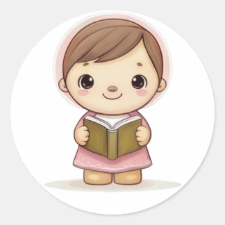 Bibelstift 1 runt klistermärke