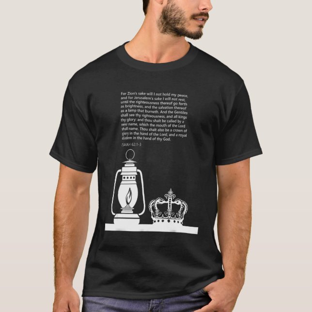 bibelstudie Isaiah 62 1 3 T Shirt (Framsida)
