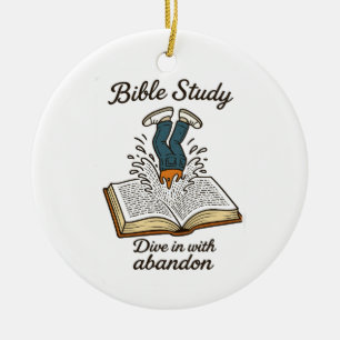 Bibelstudie Julgransprydnad Keramik
