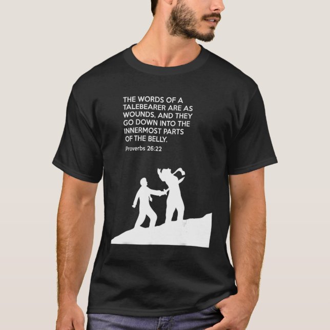 bibelstudie Proverbs 26 22 T Shirt (Framsida)