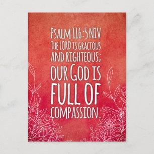 Bibelsvers Psalm 116:5 vykort