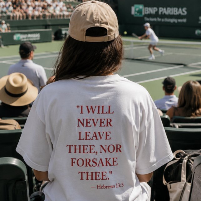 Bibelsvers T-Shirt Hebreerbrevet 13:5 (Skapare uppladdad)