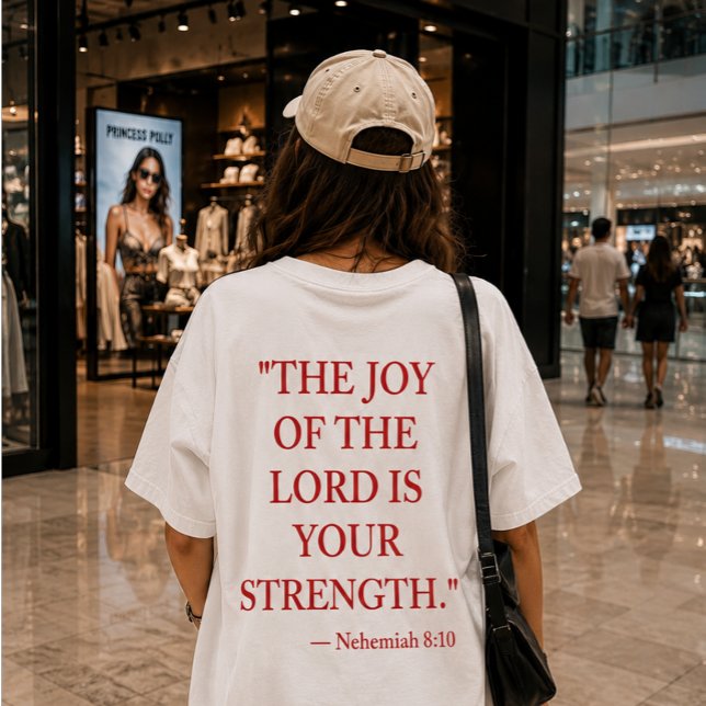 Bibelsvers T-Shirt Nehemiah 8:10 (Skapare uppladdad)