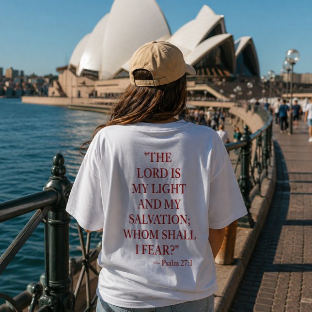 Bibelsvers T-Shirt Psalm 27:1 (Skapare uppladdad)