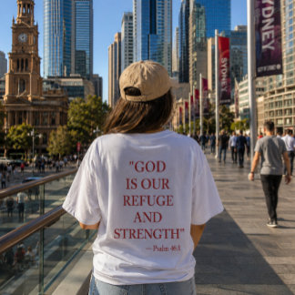 Bibelsvers T-Shirt Psalm 46:1