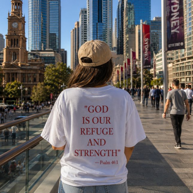 Bibelsvers T-Shirt  Psalm 46:1 (Skapare uppladdad)