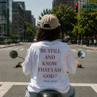 Bibelsvers T-Shirt Psalm 46:10