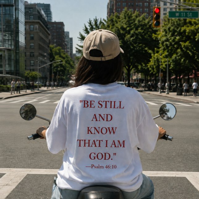 Bibelsvers T-Shirt Psalm 46:10 (Skapare uppladdad)