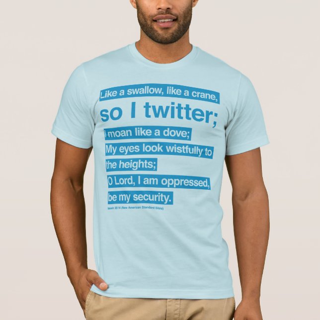 bibeltwitter (blått) t shirt (Framsida)