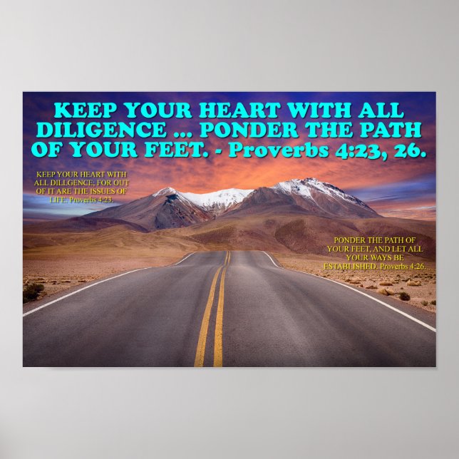 Bibelverb 4:23, 26. poster (Framsidan)