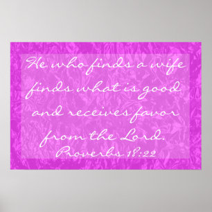 Bibelverbs 18:22 poster