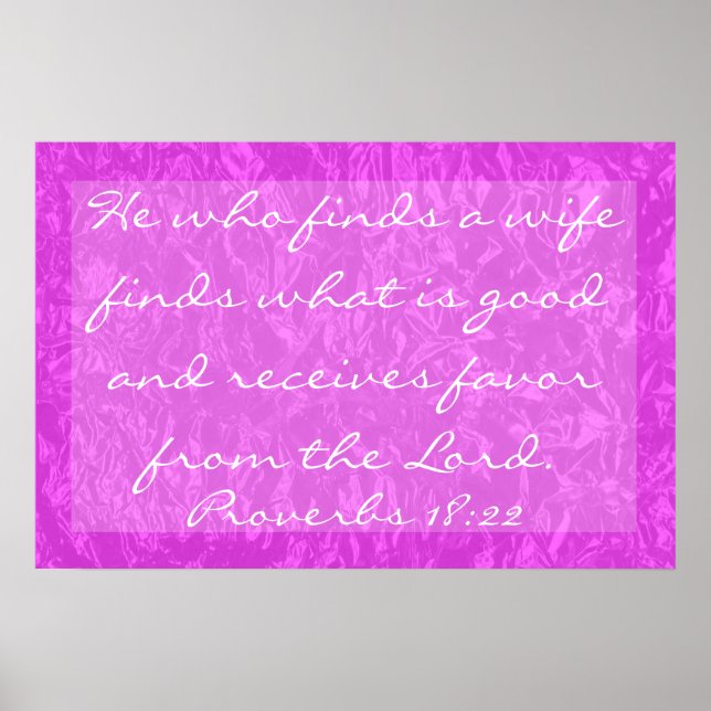 Bibelverbs 18:22 poster (Framsidan)