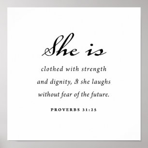 Bibelverbs 31:25 poster