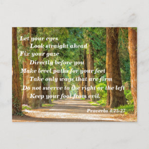 Bibelverbs 4:25-27 vykort