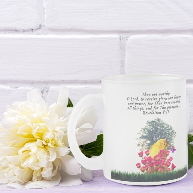 Bibelverd mugg med naturkonst frostad mugg (Skapare uppladdad)