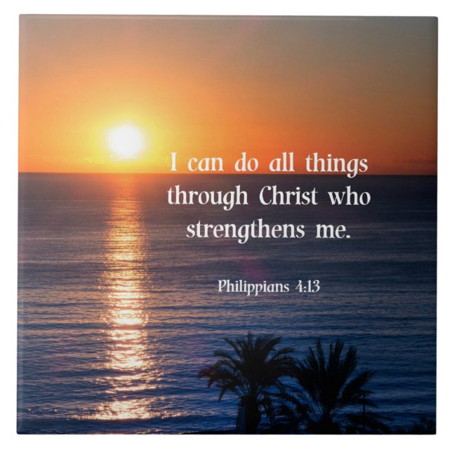 Bibelvern, filippinare 4:13 kakelplatta (Framsidan)