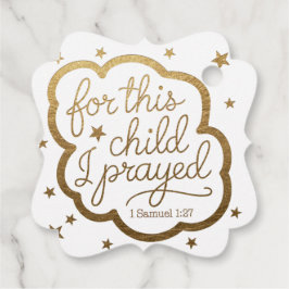 Bibelvern från 1 Samuel 1:27 Gåvor Etiketter