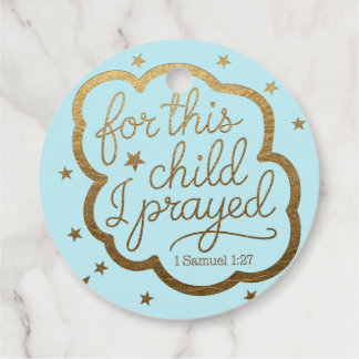 Bibelvern från 1 Samuel 1:27 Gåvor Etiketter