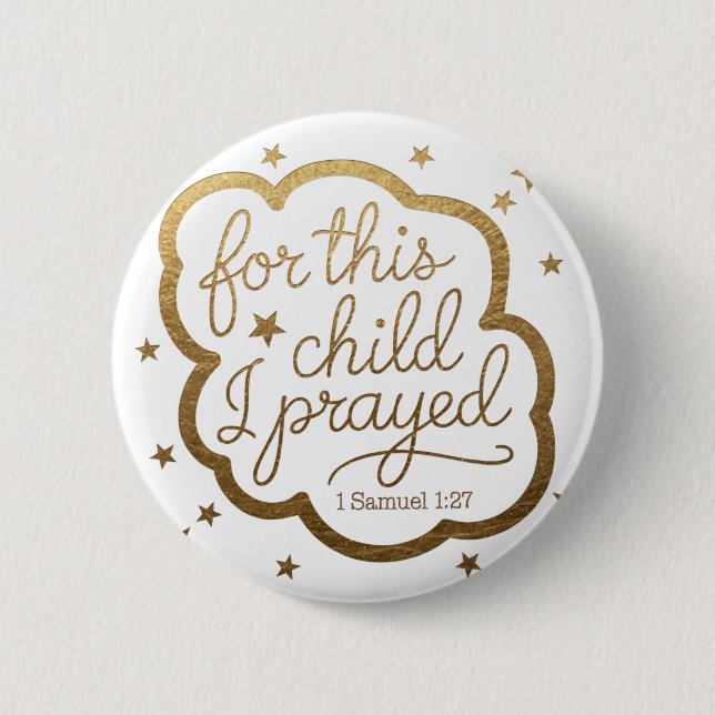 Bibelvern från 1 Samuel 1:27 Knapp (Framsida)