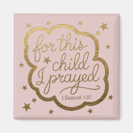 Bibelvern från 1 Samuel 1:27 Magnet