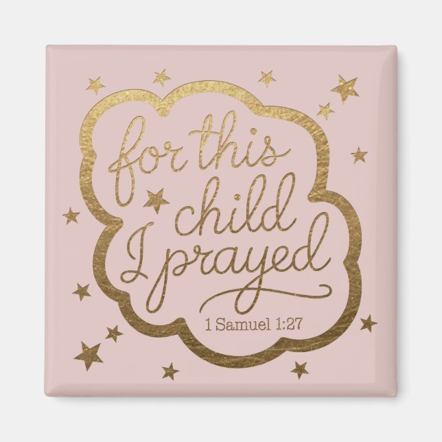 Bibelvern från 1 Samuel 1:27 Magnet (Framsidan)