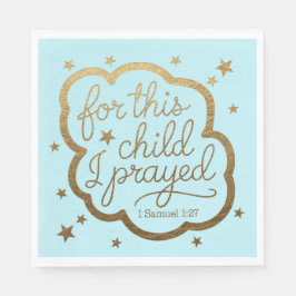 Bibelvern från 1 Samuel 1:27 Pappersservett