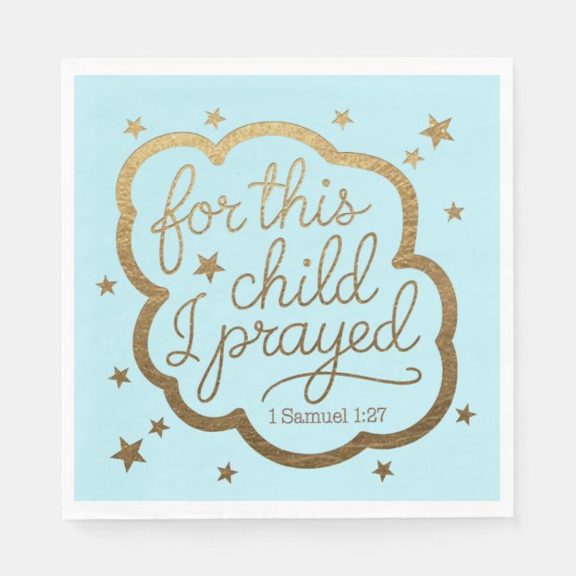 Bibelvern från 1 Samuel 1:27 Pappersservett (Framsidan)