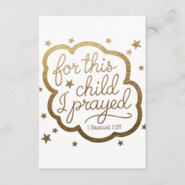 Bibelvern från 1 Samuel 1:27 Tilläggskort