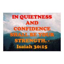 Bibelvern från Isaiah 30:15.