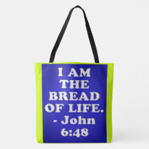 Bibelvern från John 6:48.