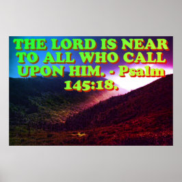 Bibelvern från Psalm 145:8. Poster