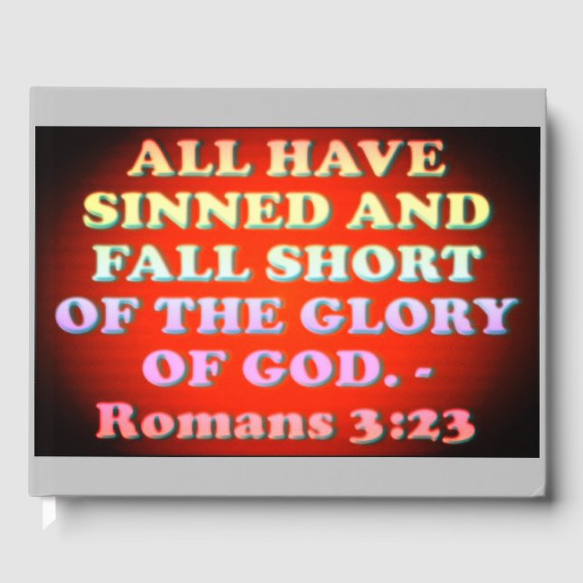 Bibelvern från romer 3:23. gästböcker (Framsida)