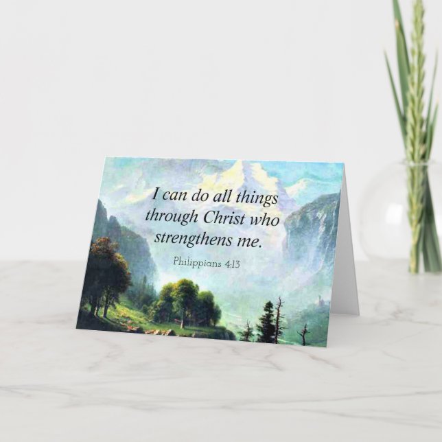 Bibelvern, Phil 4:13, jag kan göra alla sak... Helgkort (Framsida)