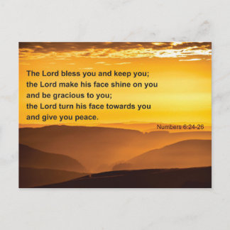 Bibelvern - välsignelse: Lord Bless You Vykort