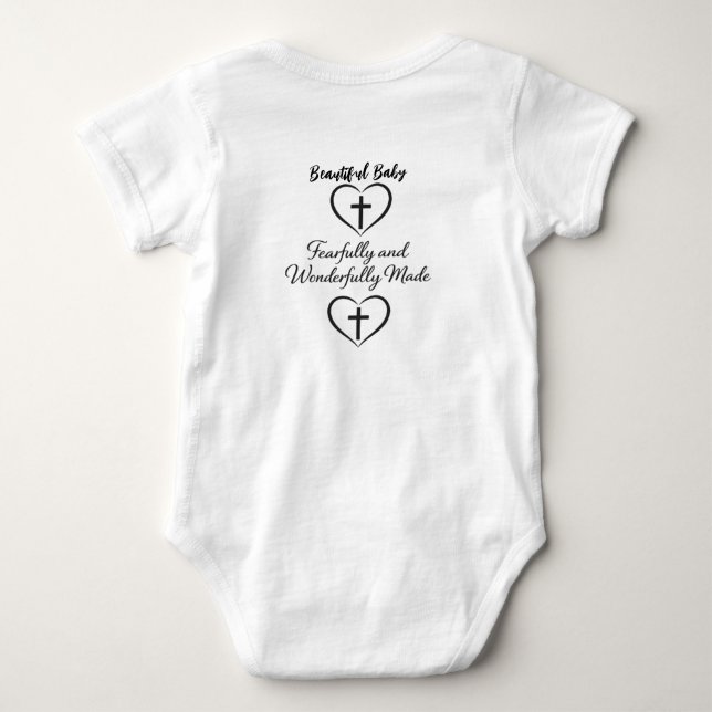 Bibelvers anpassad baby bodysuit t shirt (Baksida)